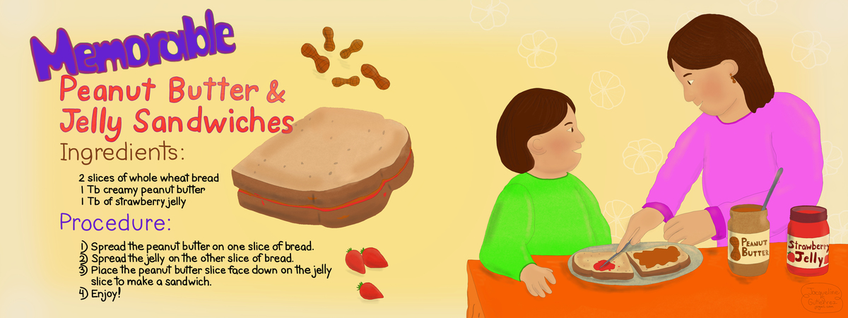 Memorable Peanut Butter & Jelly Sandwiches-Fave Memory by Jacqueline Gutierrez