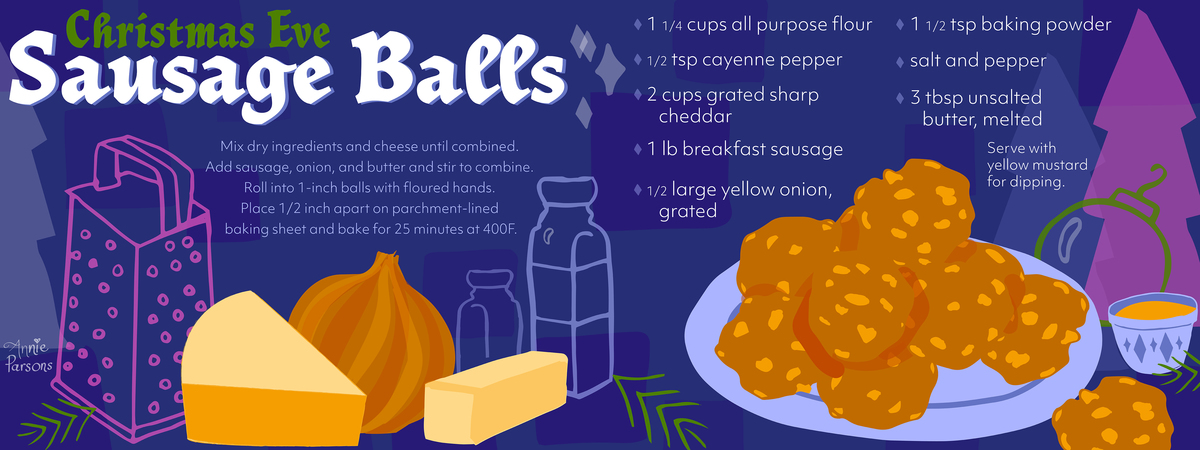 Christmas Eve Sausage Balls by Annie Parsons