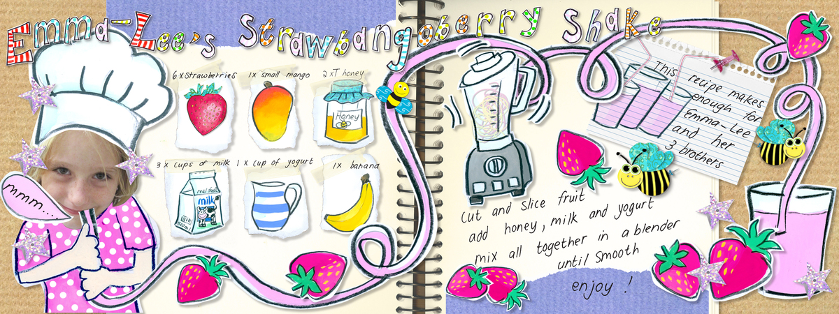 Emma-Lee's Strawbangoberry Shake by Claudia Fehr-Levin of Cloudscape Designs