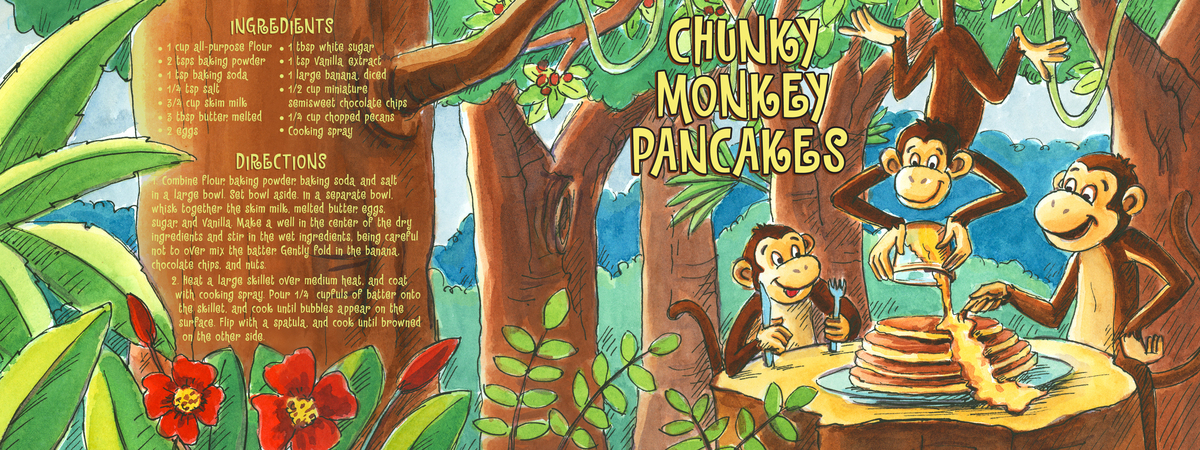 Chunky Monkey Pancakes by Jasmine Wall