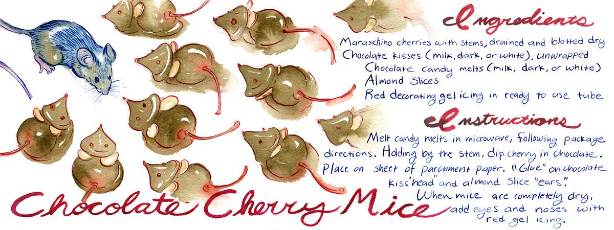 Chocolate Cherry Mice by Joanna Barnum