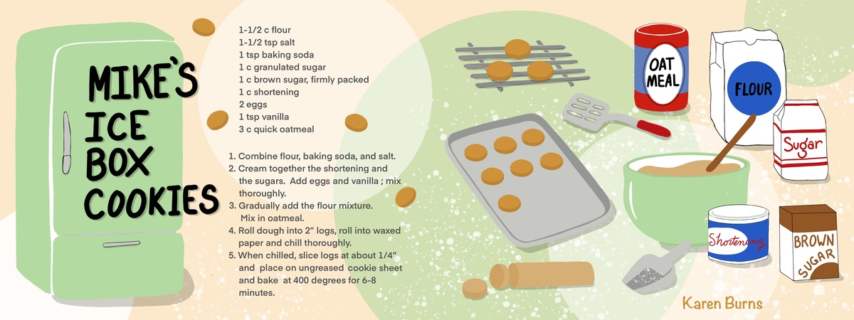 Mike’s Ice Box Cookies by Karen Burns, The Warped Spinster