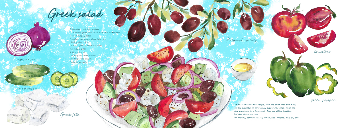 Greek salad (Horiatiki) by Tanya Amos
