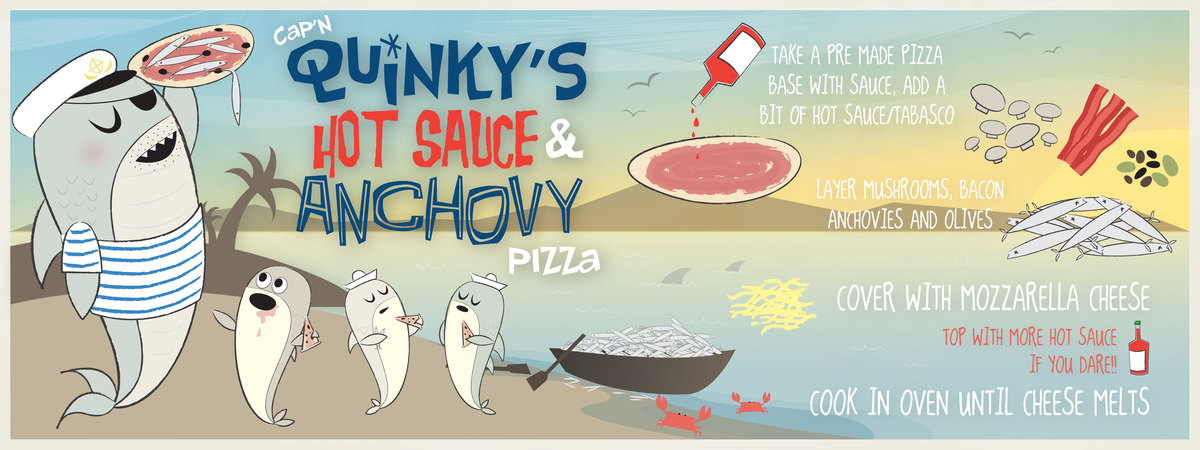Cap'n Quinky's Hot Sauce & Anchovy Pizza by Sho'nuff Love