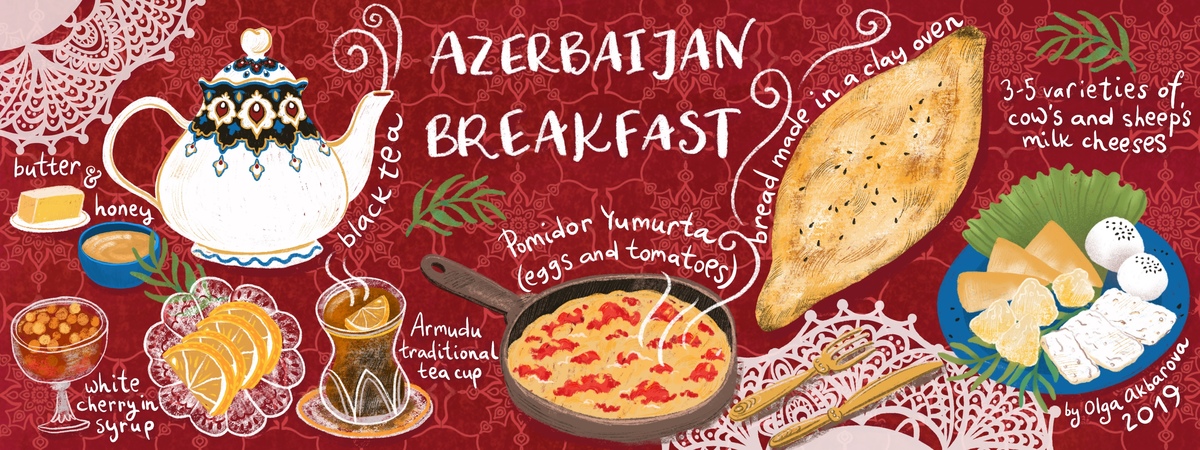 Azerbaijan Breakfast by Olga Akbarova