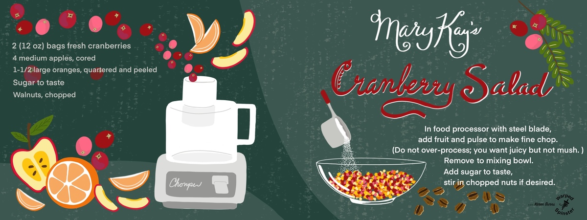Mary Kay’s Cranberry Salad by Karen Burns, The Warped Spinster