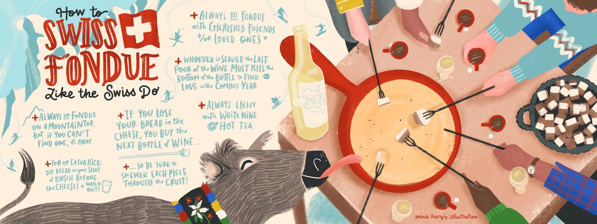 Swiss Fondue // Global Cuisine by Annie Herzig