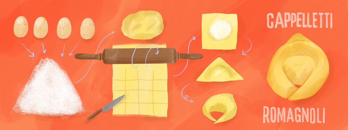 Global Cuisine : Cappelletti Romagnoli! by Lucia Calfapietra