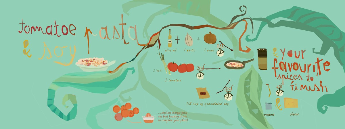 Tomato and Soy Pasta by Janine Fernandes