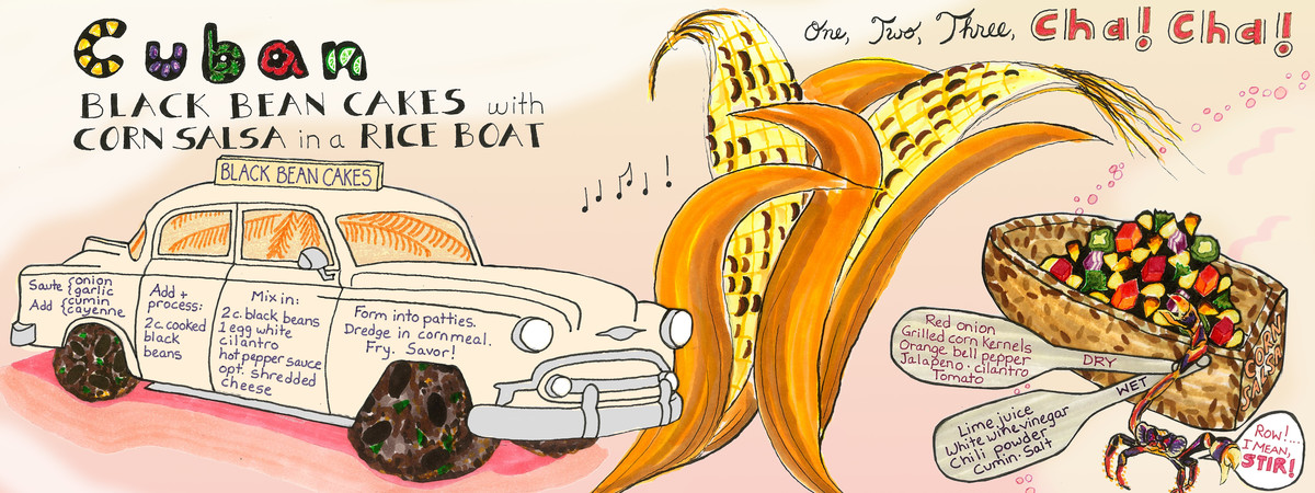 Cuban Black Bean Cakes by Gina M. Brown
