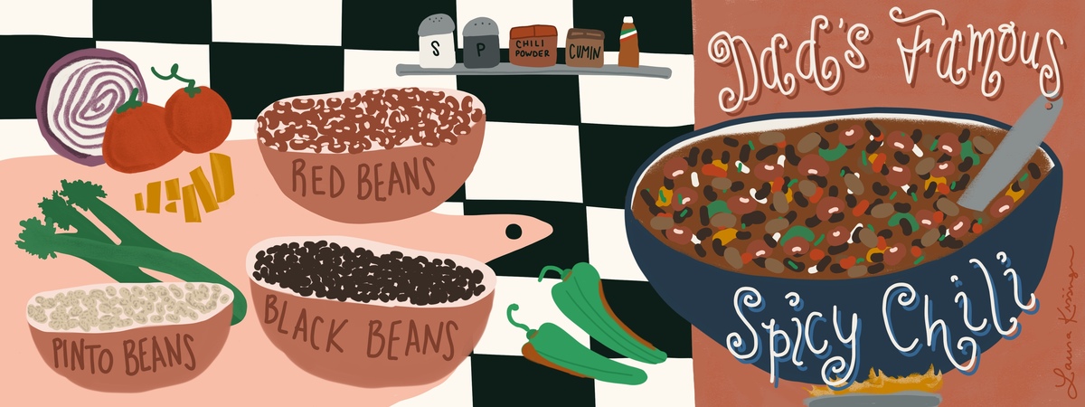 Dad’s Famous Spicy Chili by Laura Kissinger