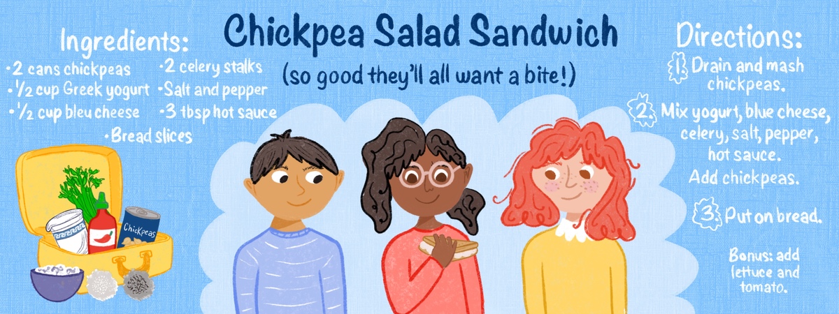 Chickpea Salad Sandwich by Ashcraftedartwork