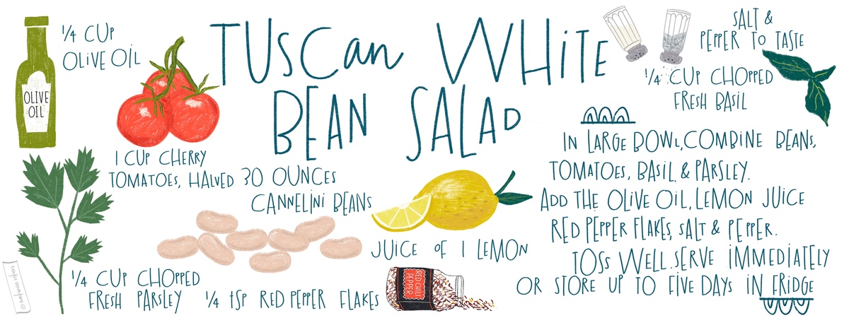 Tuscan White Bean Salad by Mackinzie Rekers