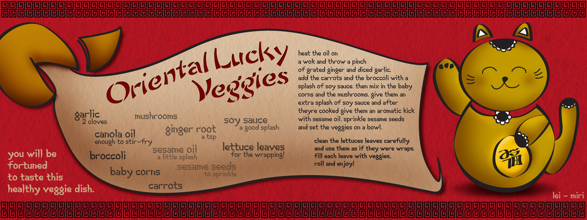 Oriental Lucky Veggies by Leirum Rivas