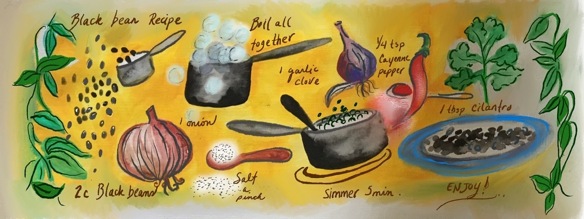 Black Bean Recipe by Carrie colors