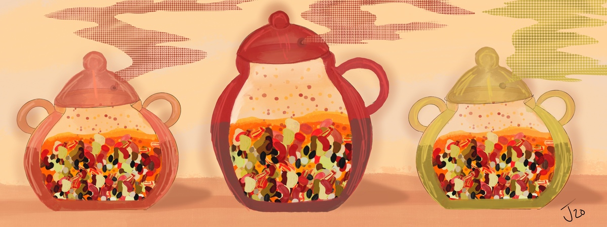 Bean Pot Party!! by tinctureillustration
