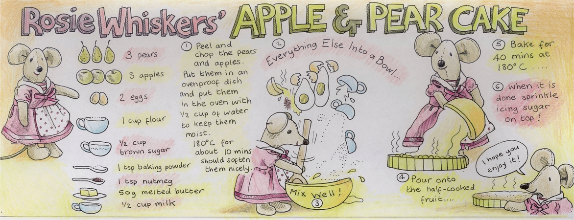 Rosie Whiskers' Apple and Pear Cake by Roisin Cure
