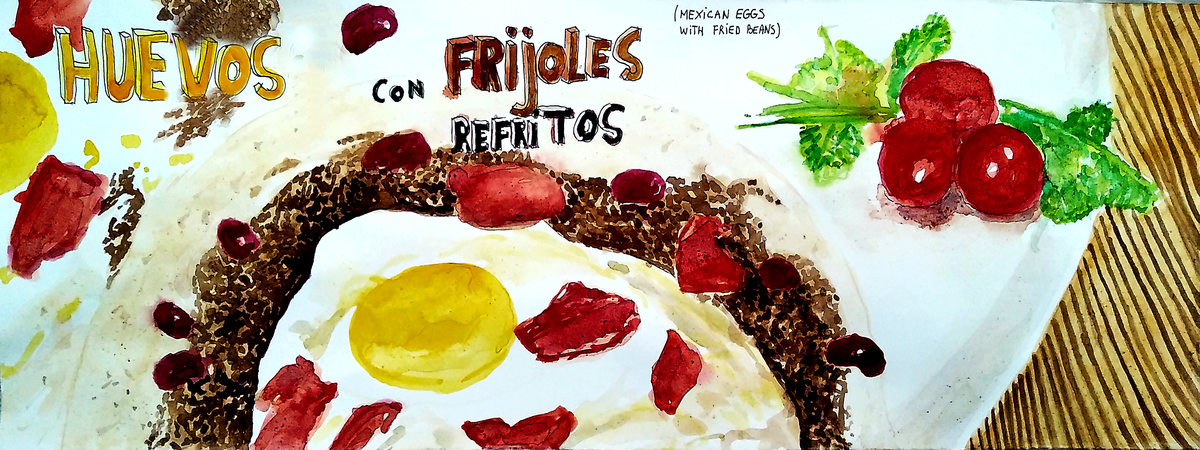 Huevos con Frijoles Refritos by Tim Soekkha