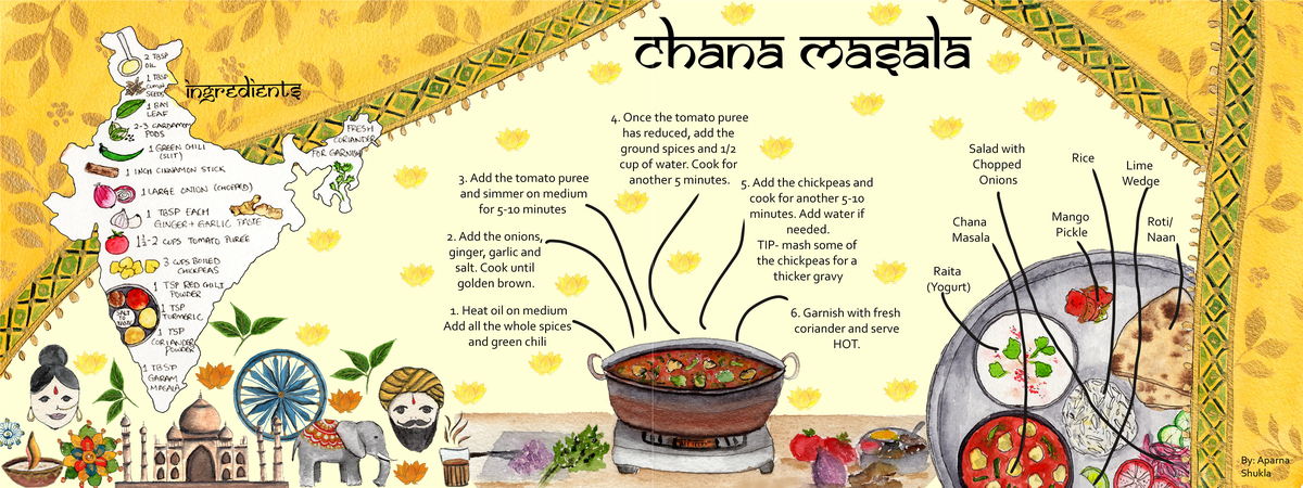 Chana Masala - chick peas in a spicy tomato gravy by Aparna Shukla
