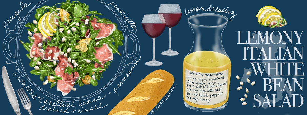 Lemony Italian White Bean Salad by Karen Burton