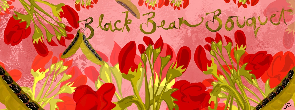 Black Bean Flower Bouquet! by joturnerillustration