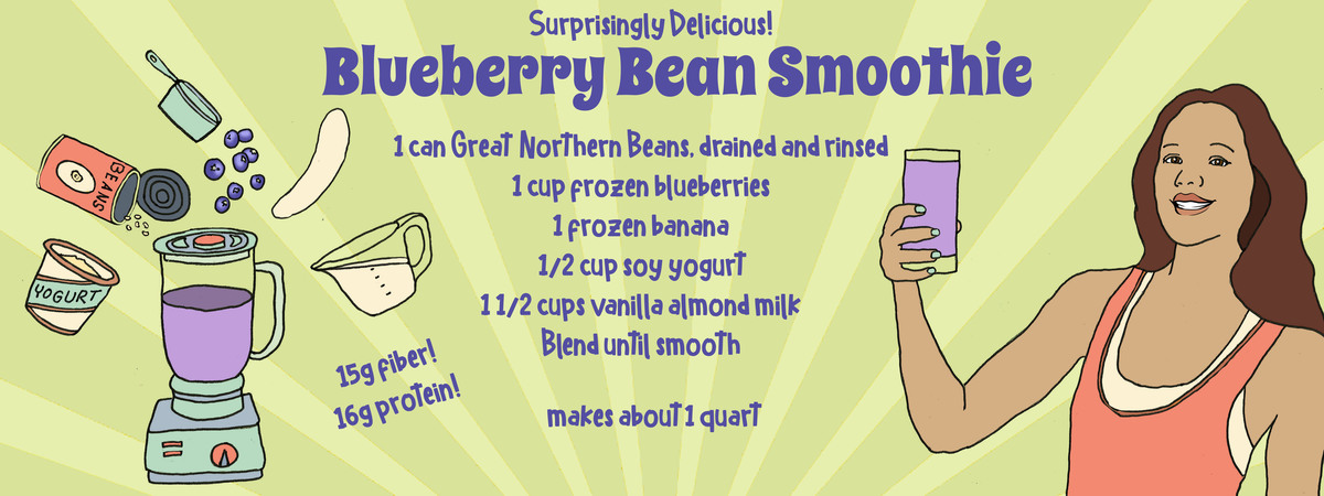 Cool Beans Blueberry Bean Smoothie by Caroline Jones
