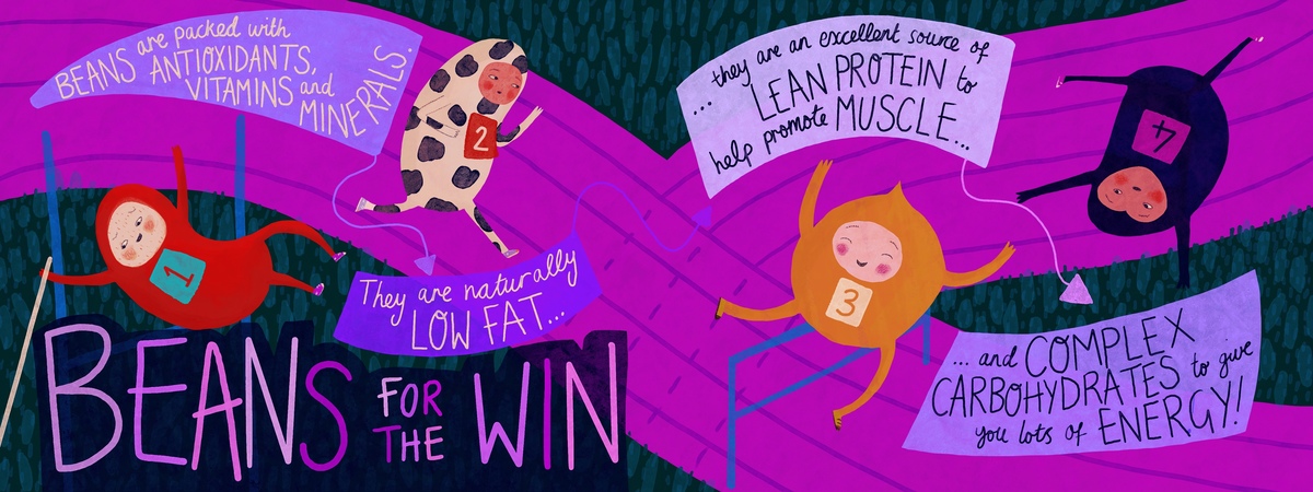 Beans for the WIN! by Christine Cuddihy Illustration