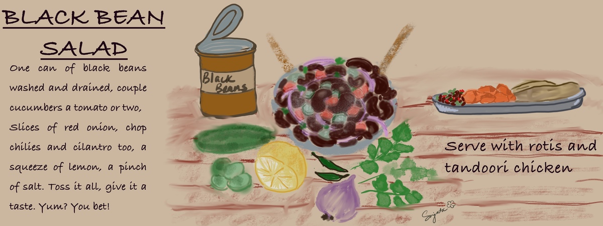 Black bean salad by Sujata Das