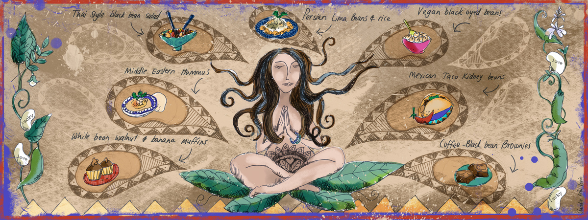 Mamma Earth and healthy Beans from around the World by Claudia Fehr-Levin of Cloudscape Designs