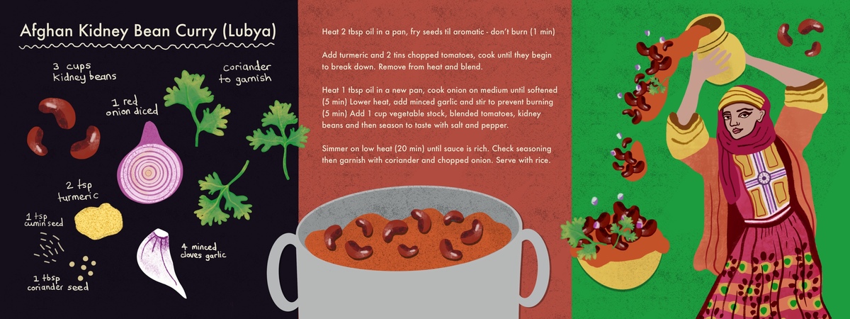 Afghan Kidney Bean Curry (Lubya) by Billie Goucher