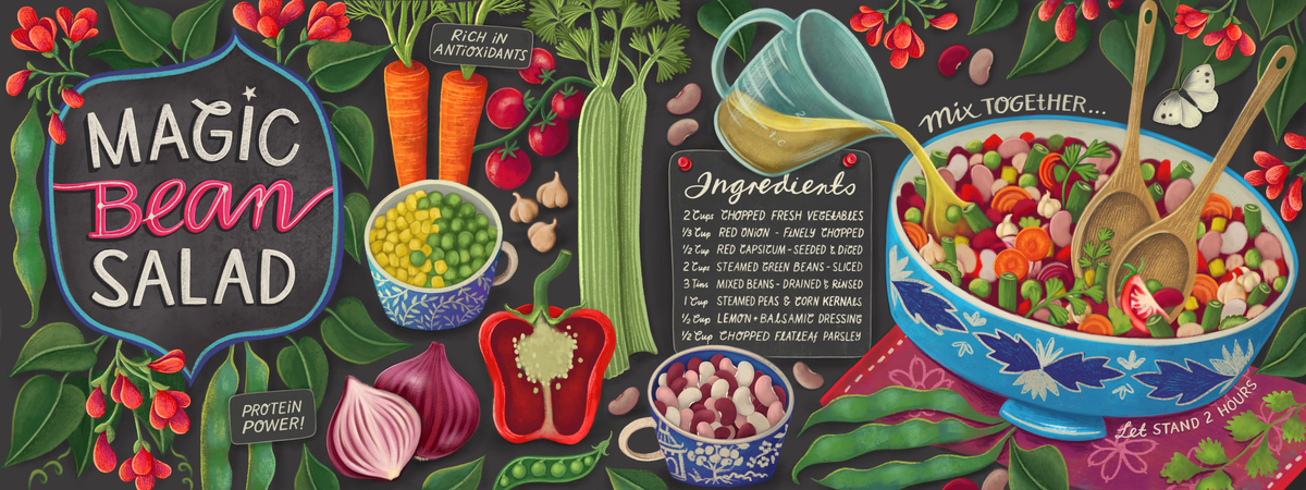 Magic Beans Salad by Janie Secker