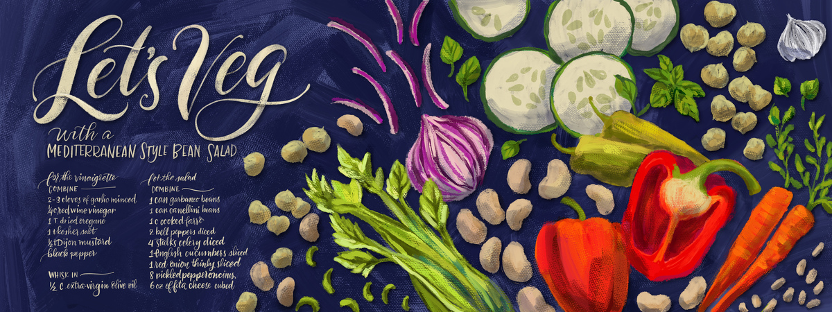 Let's Veg with a Mediterranean Bean Salad by Kristy de Castro