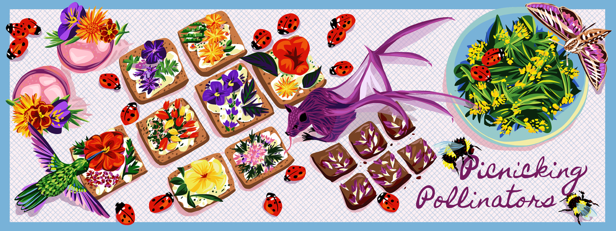 Picnicking Pollinators by Alice Caldwell