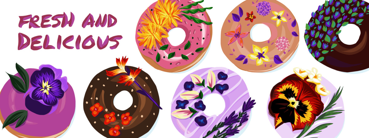 Floral Donuts by Alice Caldwell