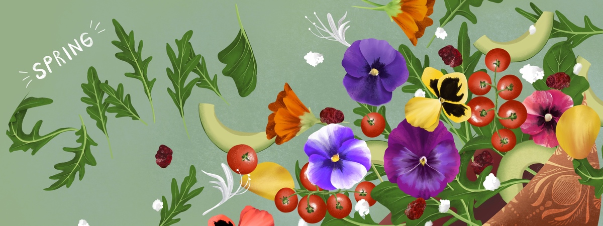 Spring Flower Salad by Melissa Lowry