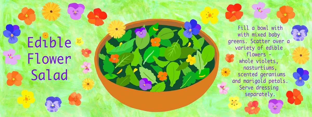 Edible Flower Salad by Alison Kolesar