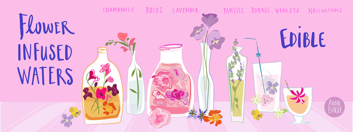 Flower Infused Waters by Annie Bakst
