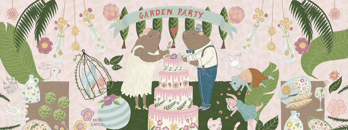 Edible Flowers Garden Party! Top Panel by Rachel Schmiedel