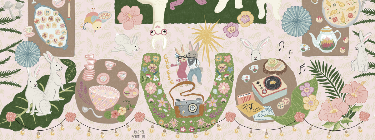 Edible Flowers Garden Party! Bottom Panel by Rachel Schmiedel