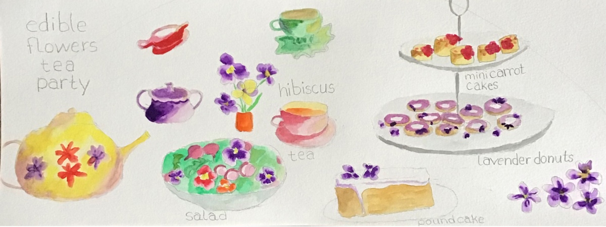 Edible Flowers Tea by Christine Benda