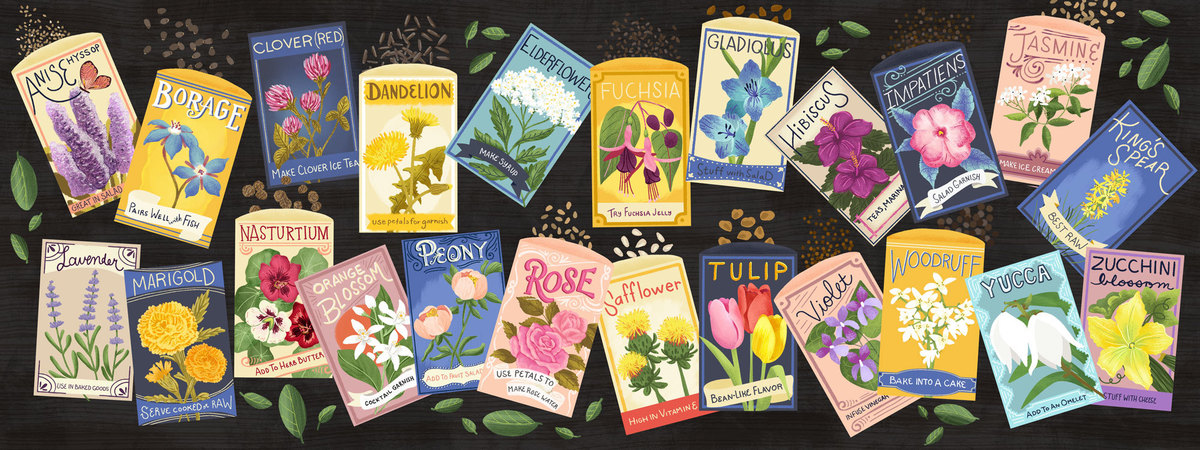 From A to Z of Edible Flowers by Marie Hermansson