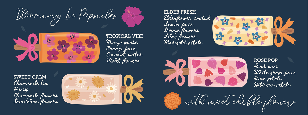 Blooming Ice Popsicles by Sue Gibbins
