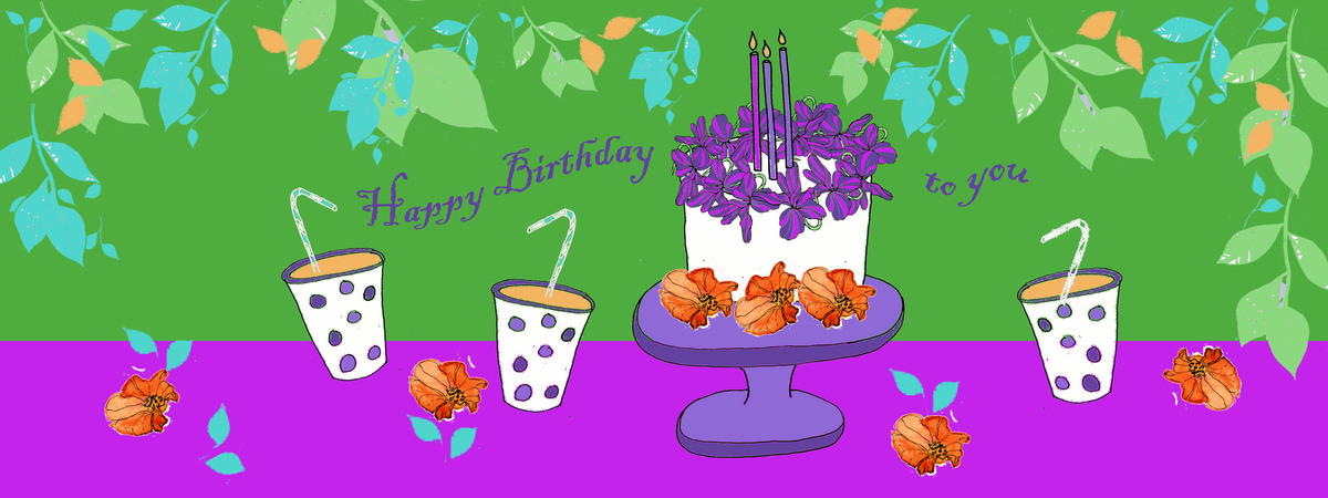 Edible flowers and edible cake! by Ruth Buchanan Shanley