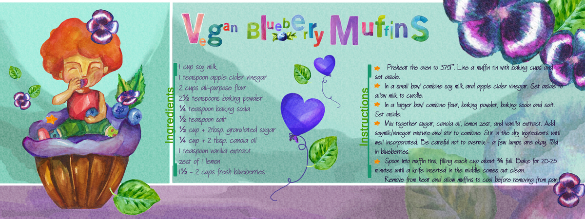 Vegan Blueberry Muffins by Golnaz Vala