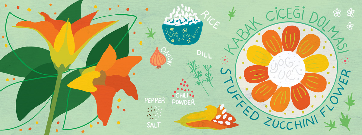 Stuffed Zucchini Flower Recipe by Sezen Sandal
