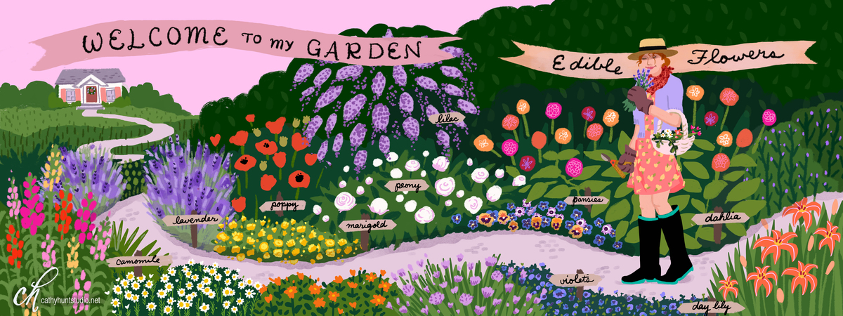 Welcome to my Garden of Edible Flowers by Cathy Hunt