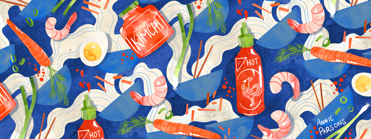 Spicy Shrimp Ramen by Annie Parsons