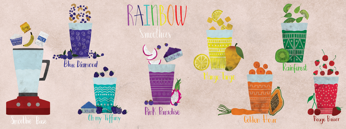 Rainbow Smoothies by Michela Seravalle
