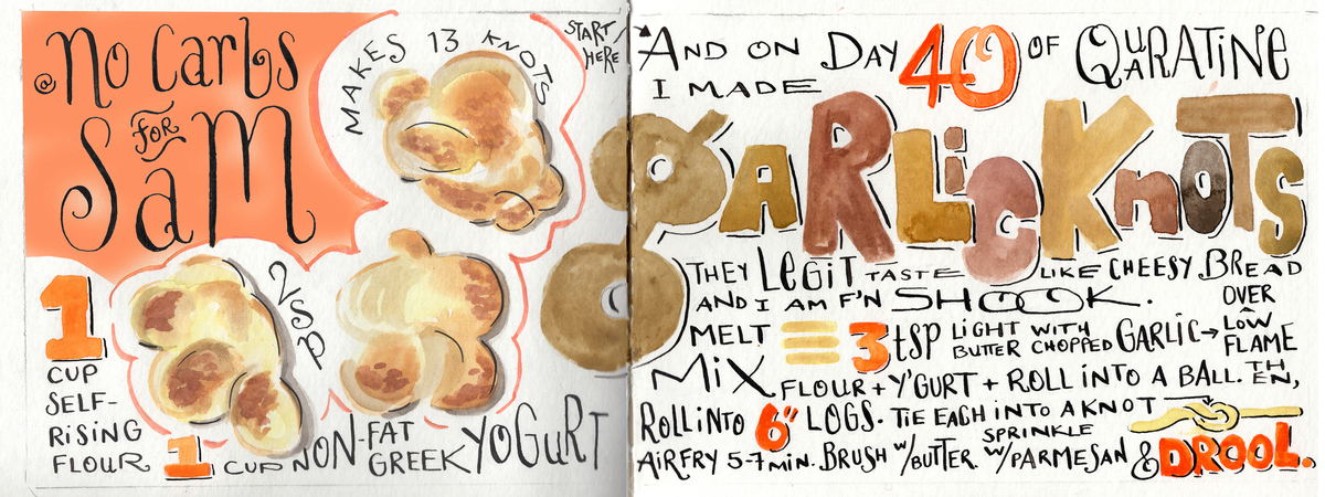 NoCarbsForSam Garlic Knots by Michelle Shain