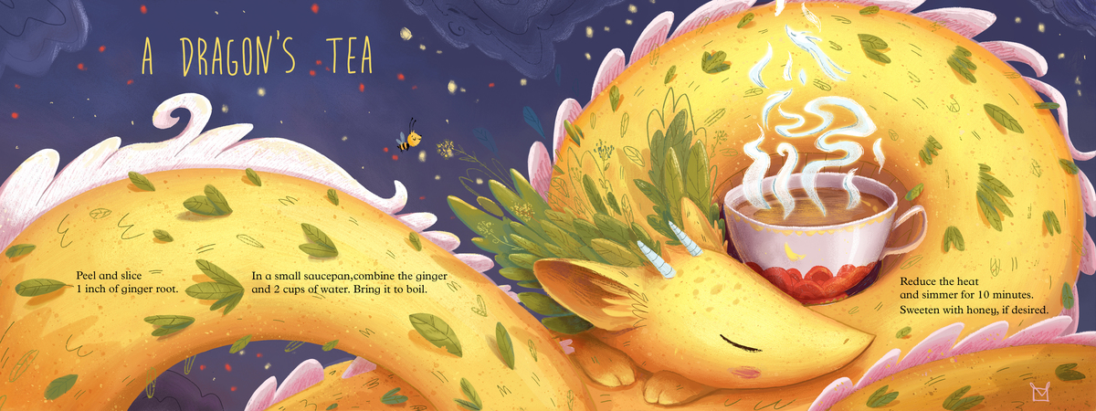 A Dragon's Tea by mateja.illustrates